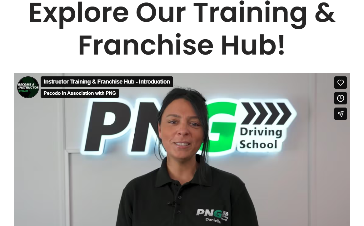 Screenshot image of the passngo training hub