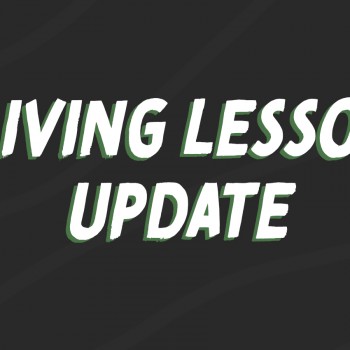 Updated dates for driving lessons/tests